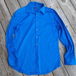 Van Heusen mens flex collar blue dress shirt